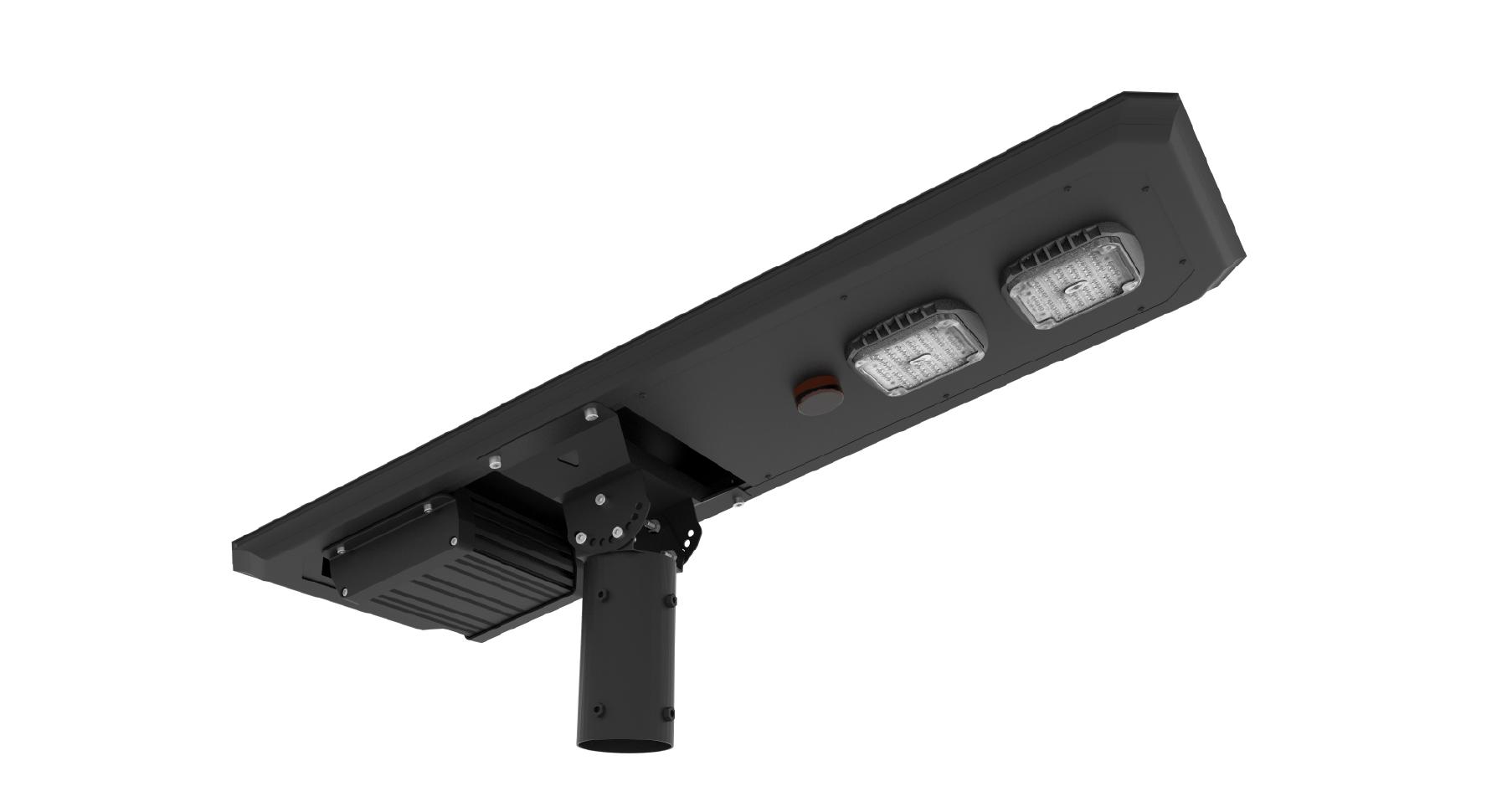 Lampadaire solaire autonome AOS Pro+ 6K – éclairage LED puissant pour routes, parkings et allées