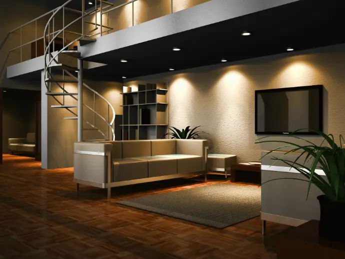Éclairage LED optimisé pour un espace intérieur moderne et lumineux - Win4LED