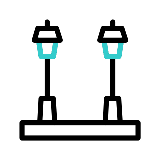 Éclairage LED urbain pour rues, parcs et espaces publics avec réduction de la pollution lumineuse