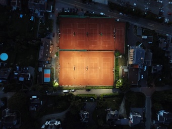 Réalisation Win4LED - Tennis Spa - éclairage LED court de tennis
