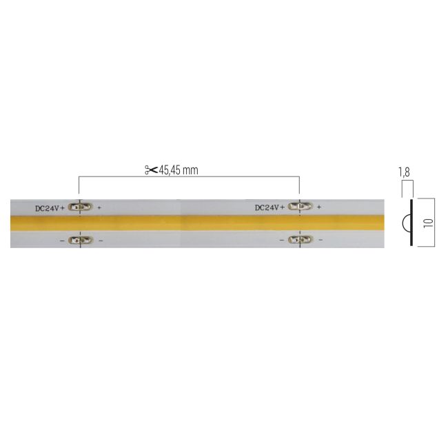 XSOLIS IP20 24V 14W/m 5m 10mm 512LED/m 3000K (5.1.2)