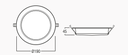 Downlight HORUS 18W 6 CCT IP54 Blanc - Cutout 160-170mm 
