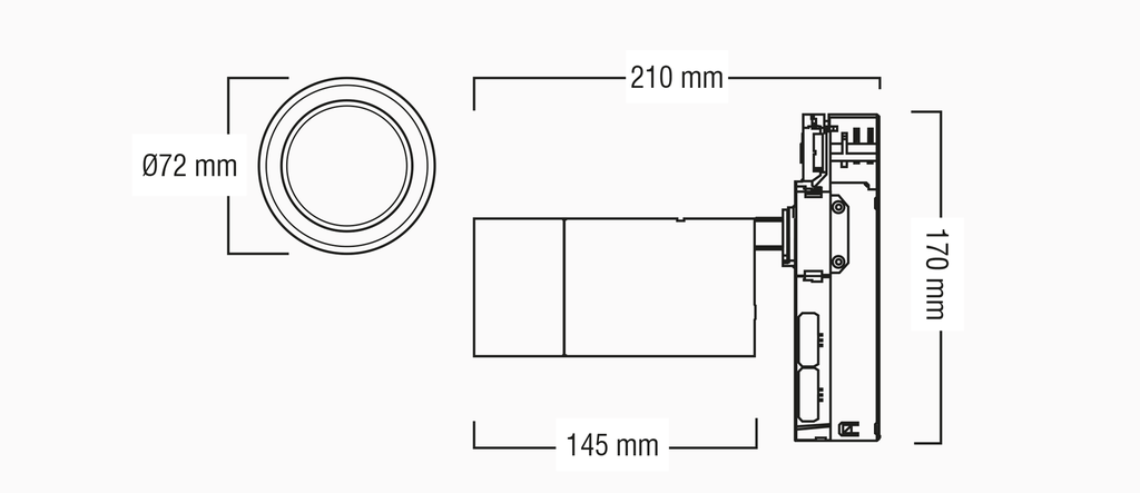 TRACKLIGHT ZOOM HE 15/20/25W CCT NOIR NON DIM 24-60°