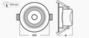 Spot HARMONY CCT, 7 watts, dim. Triac, encas. Ø70mm, blanc dynamique