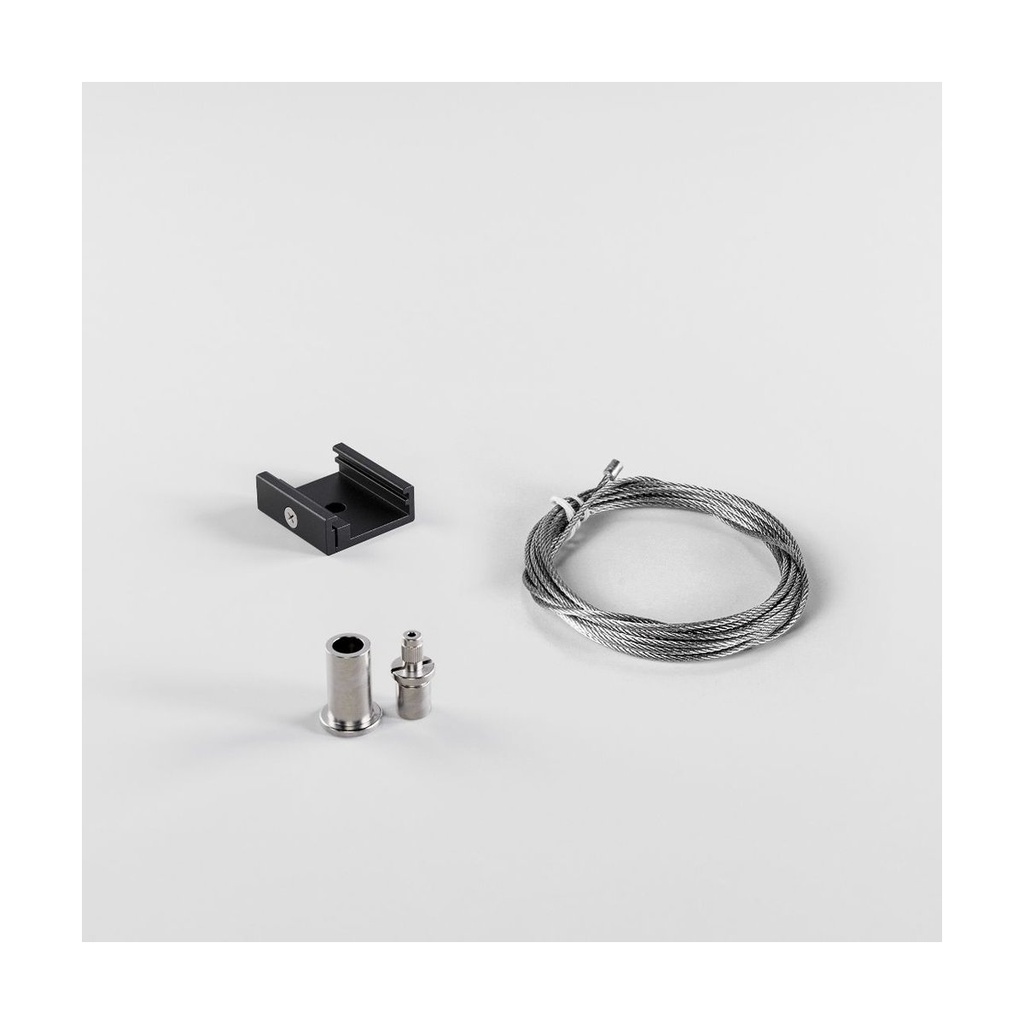 Kit de supsention plafond avec câble de 1,5m • Noir • Rail Mini Monophasé