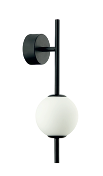 20133 - SCONCE LIGHT LED 7W 3000K METAL GLASS BLACK 
