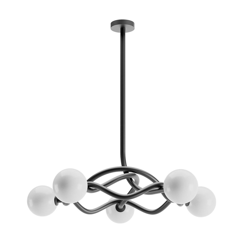 CONFUSIO SU 5x28W E14 MATT BLACK (4.1.1)