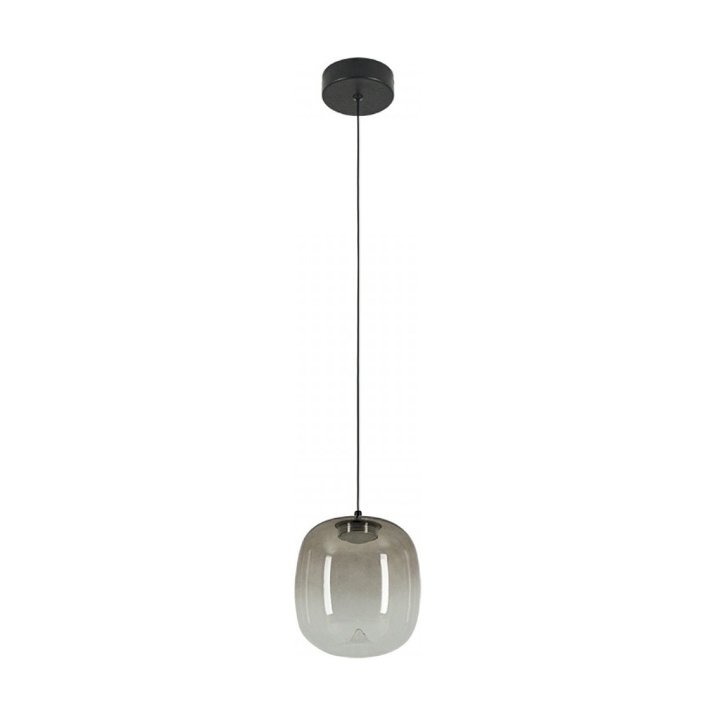 PENDANT LED LIGHT 4W 3000K LIGHT BROWN GLASS  BLACK MATT 