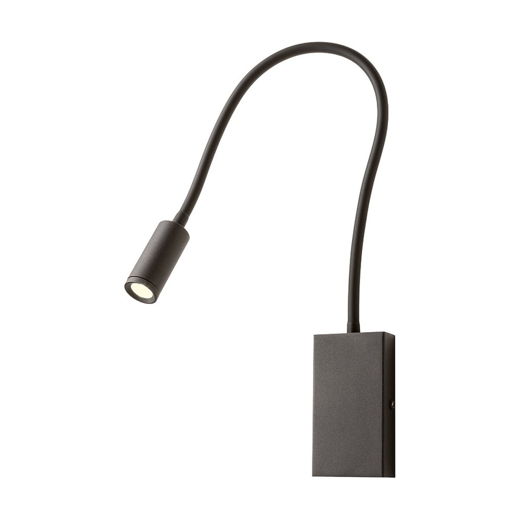 WALLIE AP LED 3W+USB 3000K BK (5.1.2)