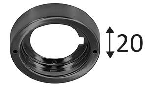 BASE RONDE Noir mat