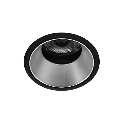 SILK RDX WARM 6W 530Lm 36° DIM Noir mat - Argent