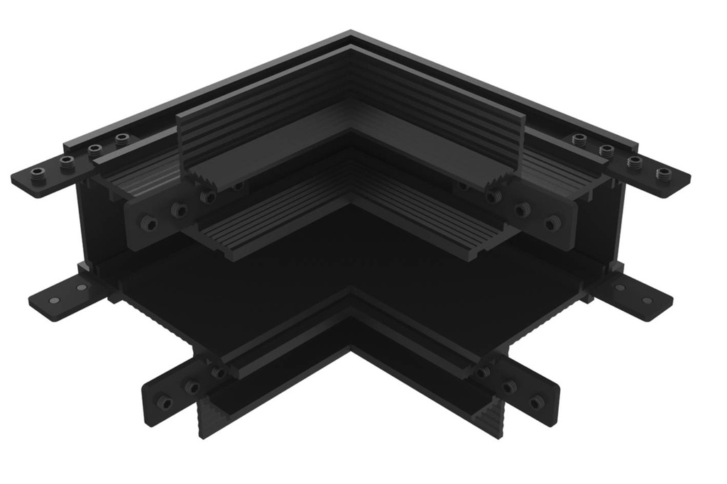 CONNEXION L 90° MUR INT AVEC TR24805 Noir mat