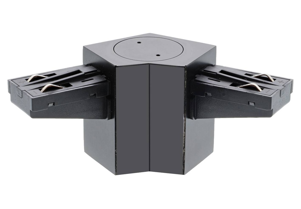 CONNEXION ELEC DOUBLE 120° PLAFOND  Noir mat