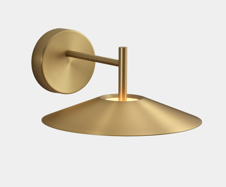 Surface-mounted wall light H LED 17W 2700K ON-OFF Matte gold 627lm
