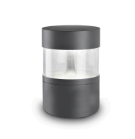 Bollard IP65 Newton LED 250mm LED 13.7W SW 2700-3200-4000K ON-OFF Urban grey 543lm