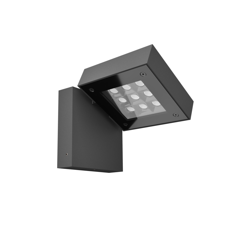Wall fixture IP66 Modis Optics Single LED 20W LED warm-white 3000K ON-OFF Urban grey 1809lm