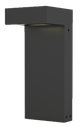 Potelet extérieur rectangulaire led intégré noir H : 300MM