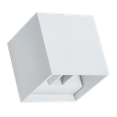 Applique murale extérieur carré 100x100mm incl 2x3W LED 3000K en driver IP54 BLANC
