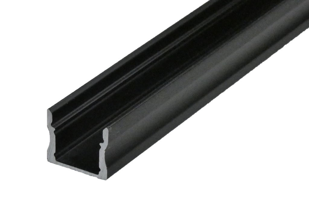 LEDstrip aluminium noir apparent profil haut excl Plexi