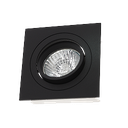 Spot encastré carré GU10 orientable à lamelles NOIR