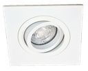 Spot encastré carré GU10/GU5,3 orientable a ressorts BLANC