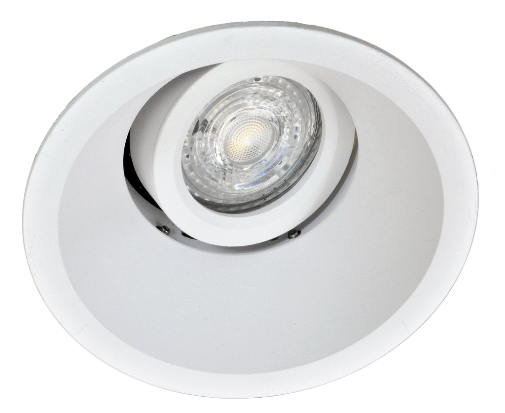 Spot encastré rond GU10 orientable a ressorts BLANC