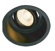 Spot encastré rond GU10 orientable a ressorts NOIR