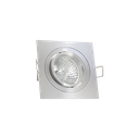 Spot encastré carré GU10 orientable a ressorts ALU