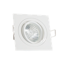 Spot encastré carré GU10 orientable a ressorts BLANC