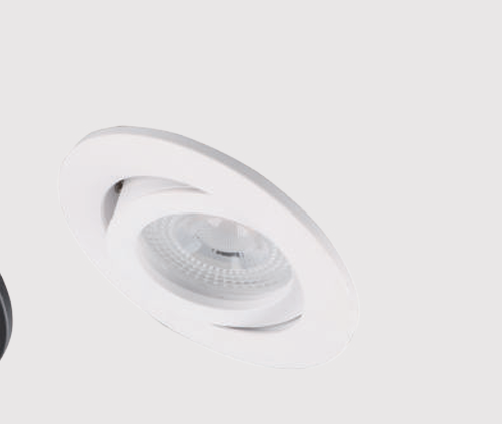 Spot encastré rond GU10 orientable à lamelles - découpe 70mm ALU