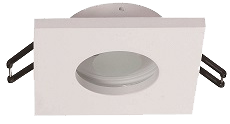 Spot encastré carré GU10 IP44 non orientable - découpe 60mm BLANC
