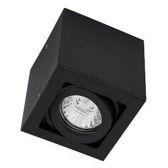Plafonnier apparent carré GU10 NOIR