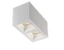 Plafonnier apparent 2x8,9W 3000K CRI>80 48° 2x1135Lm TriacDIM 162x85x93mm BLANC