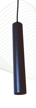 Suspension tube led Noir led 10W 36° 800lm 3000K DIM