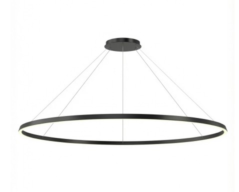 Pendant Circular Downward ø2000 Surface LED 108W LED warm-white 3000K ON-OFF Black 8107lm