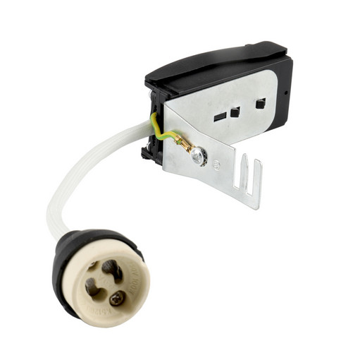socketGU10withspacer,ceramic,white,Length:100mm