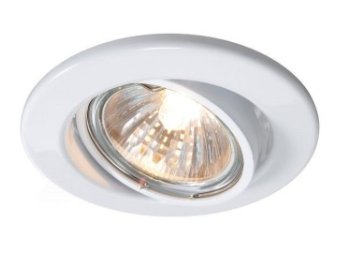 Builtinceilinglamp,TrafficwhiteRAL9016,220-240VAC/50-60Hz,numberofbases:1,GU10,1xmax.35,00W,IP20
