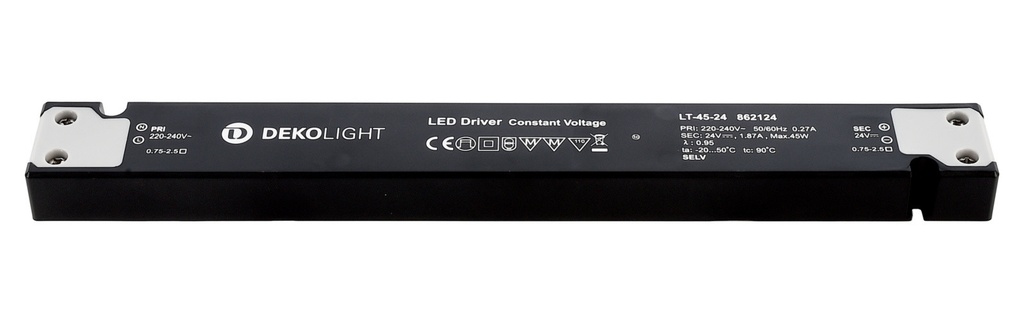 LED-Powersupplyunit,LONG-FLAT,CV,LT-45-24,inputvoltage:220-240VAC/50-60Hz,outputvoltage:24VDC,outputcurrent:0-1870mA,45,00W,IP20