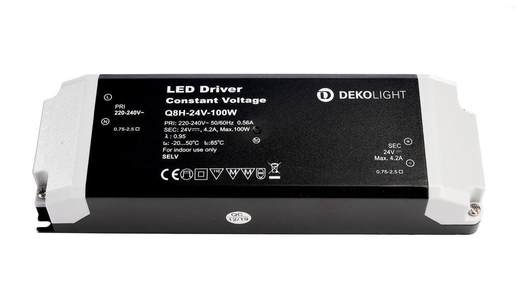 LED-Powersupplyunit,BASIC,CV,Q8H-24-100W,inputvoltage:220-240VAC/50-60Hz,outputvoltage:24VDC,outputcurrent:0-4200mA,100,00W,IP20