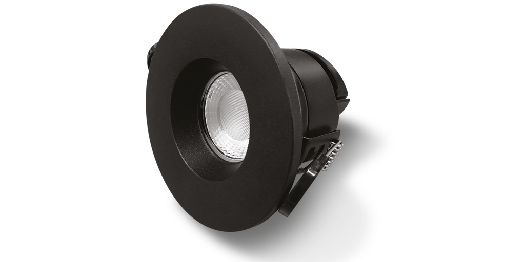 Downlight HECTOR, IP65, CCT, encastr. Ø68mm, finition noir