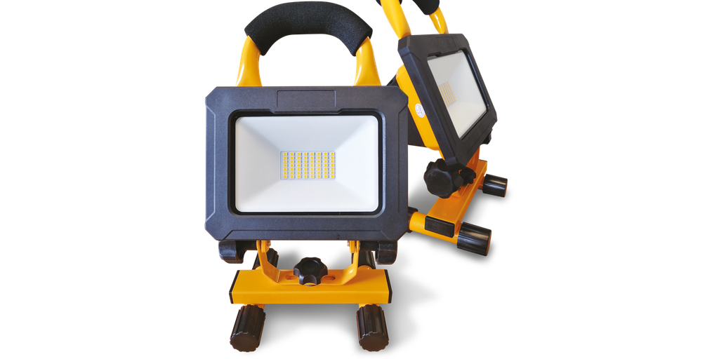 Projecteur portatif, 20 watts, blanc naturel 4000K, finition jaune