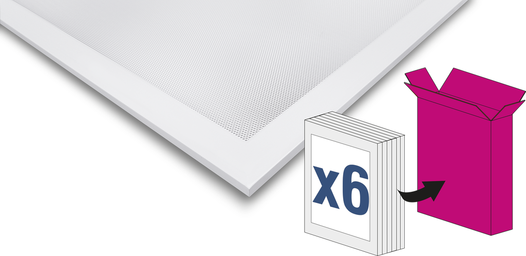 Dalle PRO 60x60, 36W.UGR16, 4000K, sans driver, x6 uniquement
