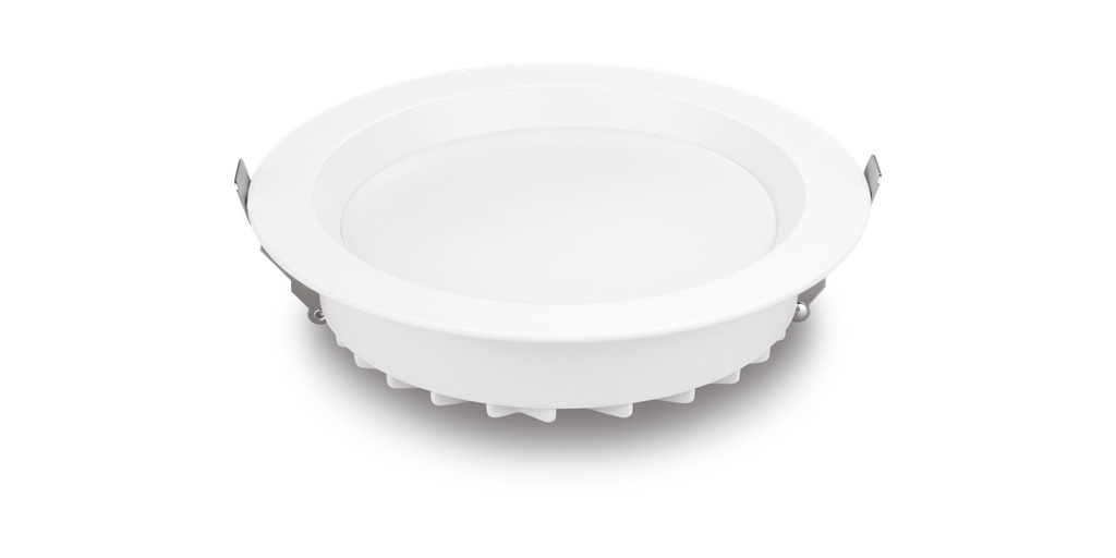 Downlight HORUS 18w 8'' 3000k IP54 blanc Cutout 200-210mm