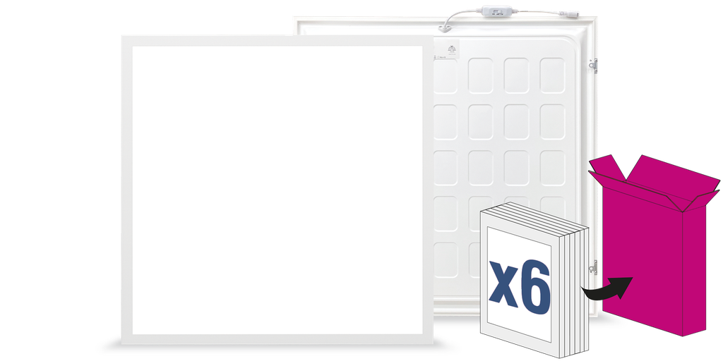 Dalle BACKLIT IP54 600x600mm 40W UGR16, CCT, sans driver, colisage x6