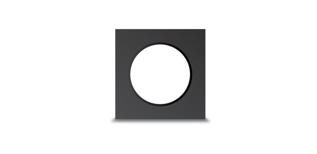 Collerette Carré finition noir pour downlight LUMA boite de 10