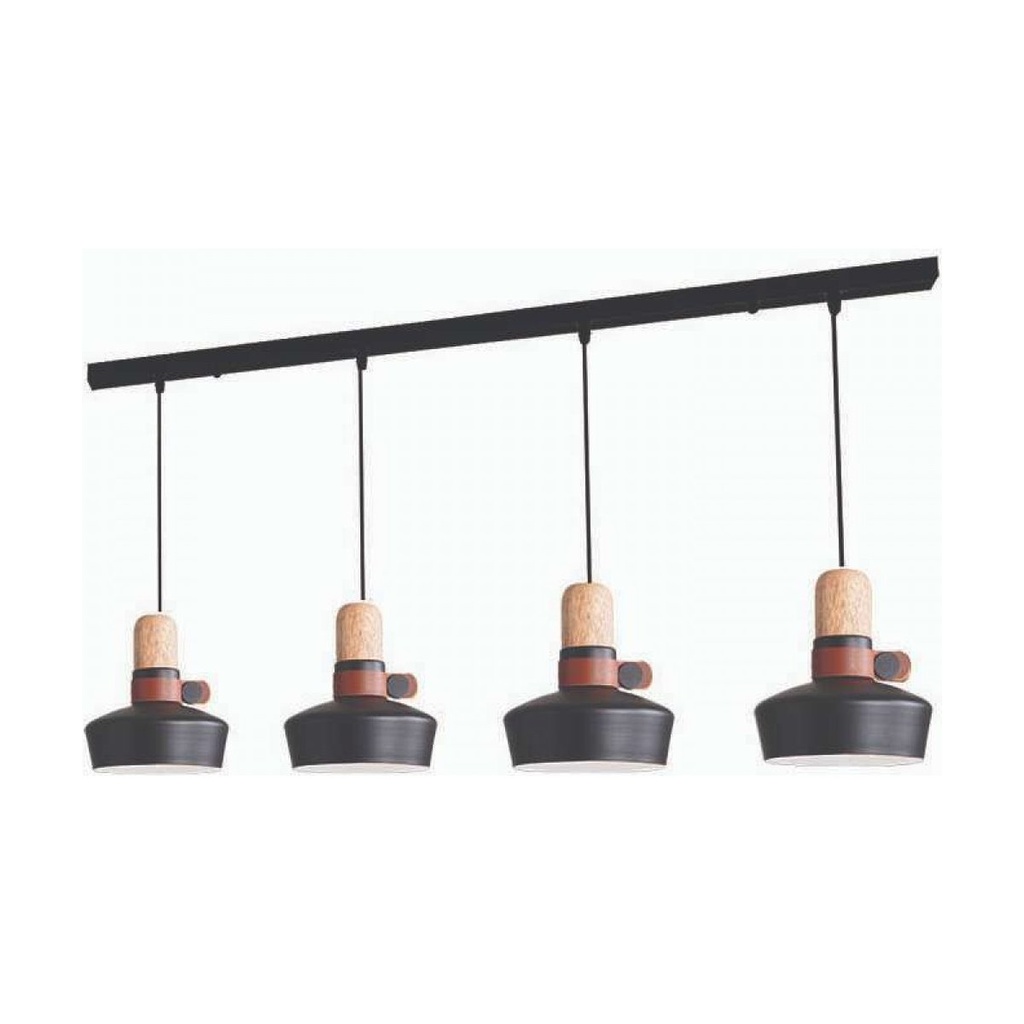 PENDANT LIGHT 4XE27 MAX 40W BLACK