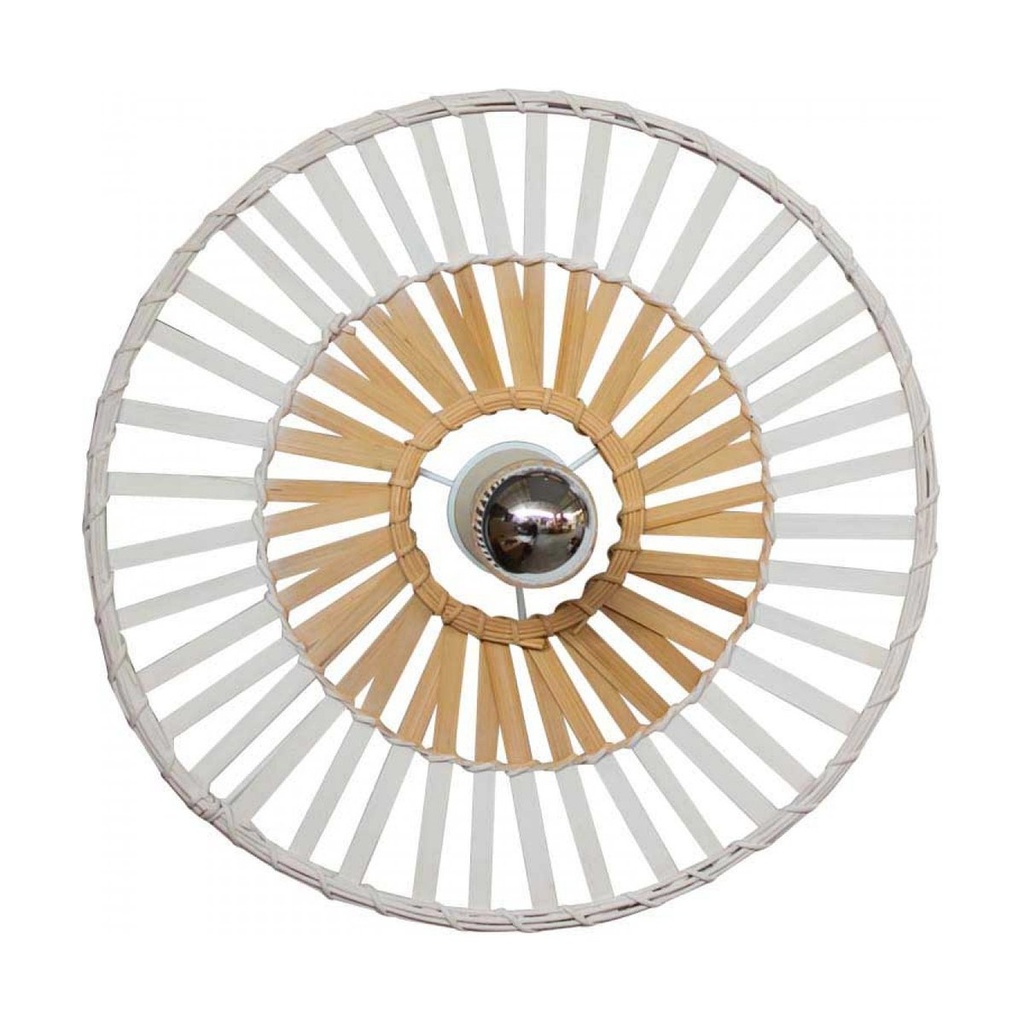 CEILING LIGHT WHITE BAMBOO 1XE7 MAX 40V