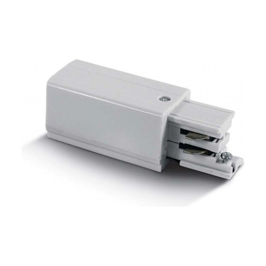 RIGHT FEEDER FOR 3 CIRCUIT LIGHTING TRACK WHITE 100-240V