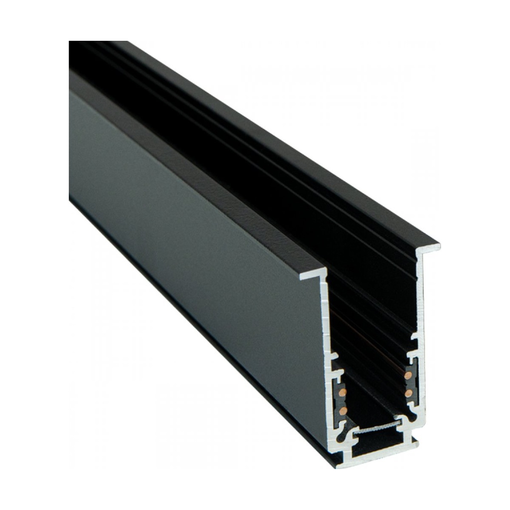 MAGNETIC RECESSED TRACK 2M BLACK