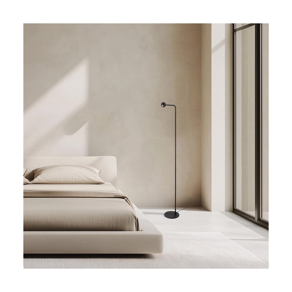FLOOR LAMP 5W  3000K ALUMINIUM &METAL  SANDY BLACK